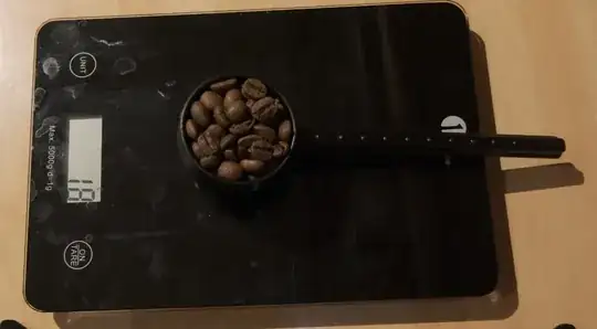 level scoop of beans