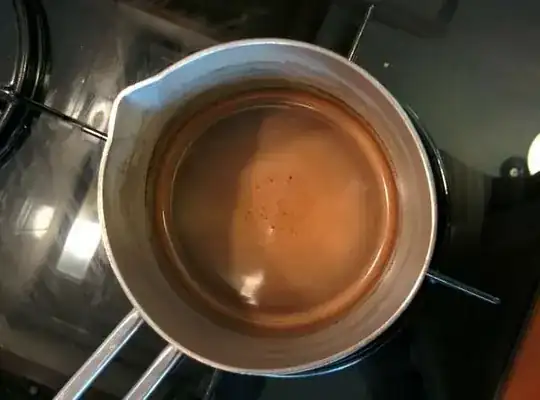 Foam of Turkish coffee