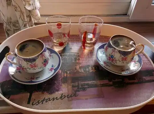 Turkish coffee serving