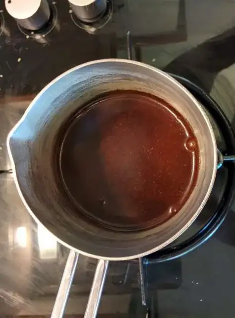 Greasy sunk Turkish coffee