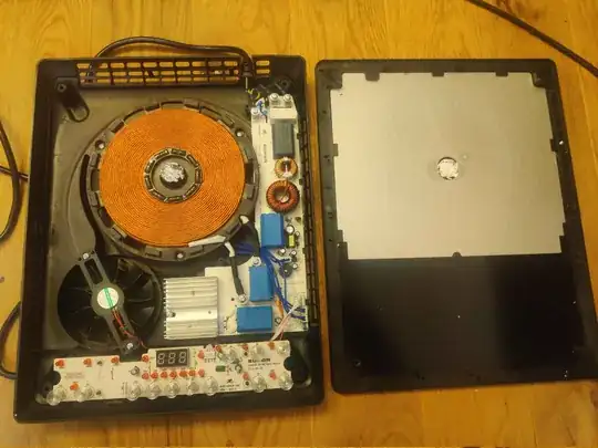 Opened Tefal induction stove