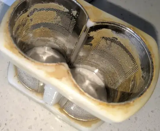 staining on strainer