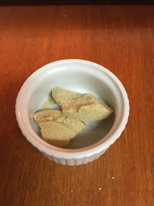 solid, dried out stock powder