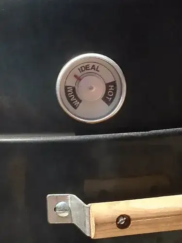 temperature gauge reading to the left of ideal