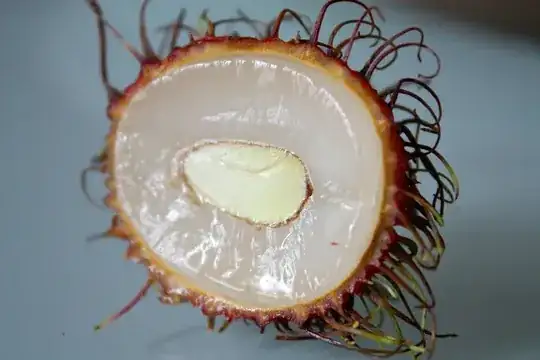 Rambutan Sliced in Half