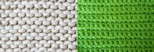 Knitting and crochet stitches