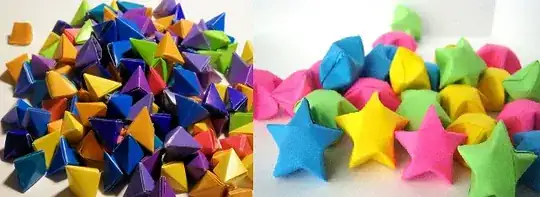 origami stars and cranes eggs
