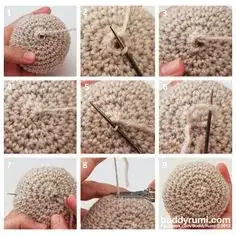 Closing Amigurumi spheres