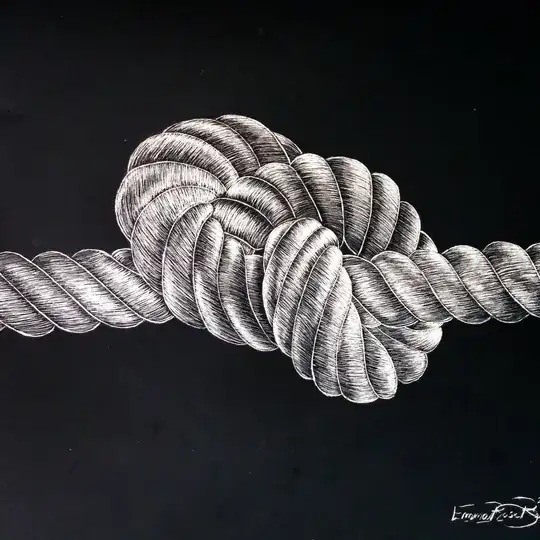 scratch art rope knot