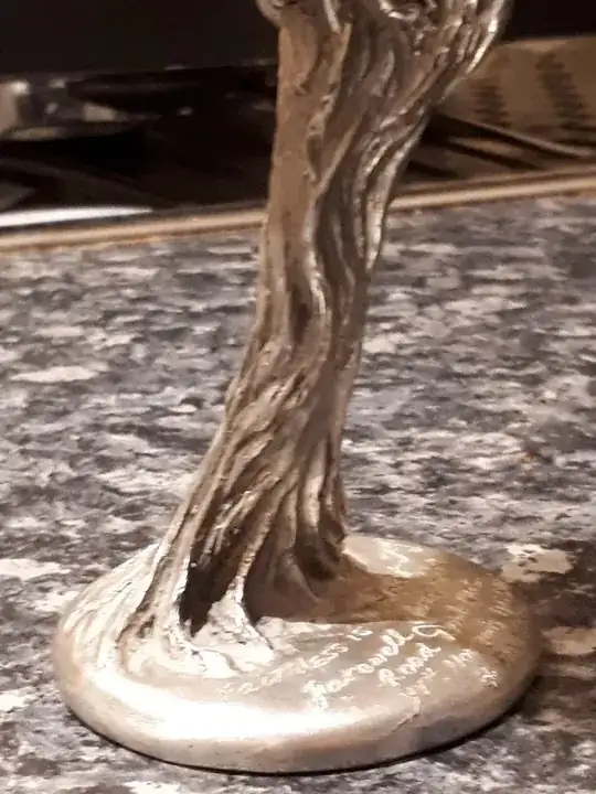 Close up of possible bend location