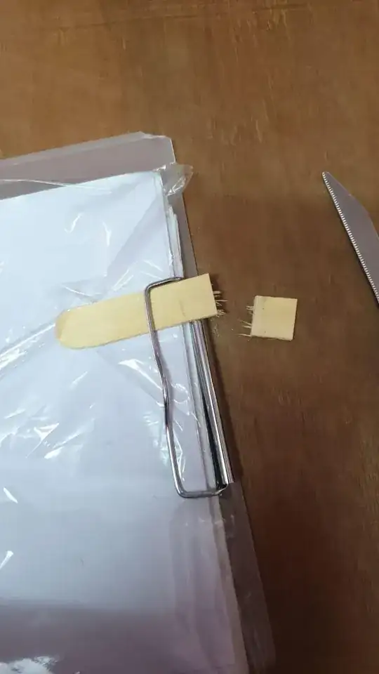 example of cutting popsickle stick