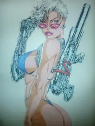 this is a very old drawing I did using the expensive technique. I do digital art now so any recent work would not be a good example