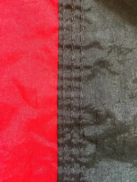 backside of triple interlocking stitch