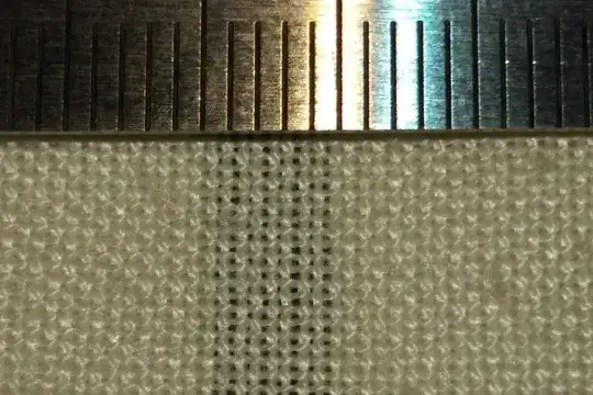 metric ruler on fabric