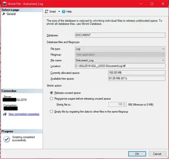 Release Unused Space - Shrink File