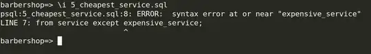 WITH...AS syntax error