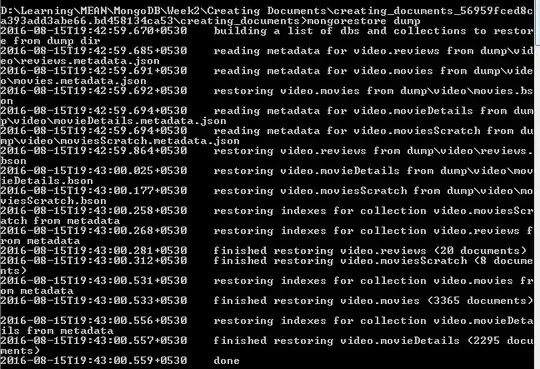 Restoring using mongorestore