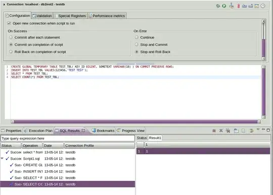Screenshot of successful execution