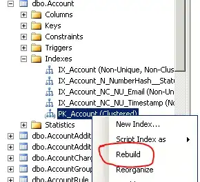 Rebuild clustered index