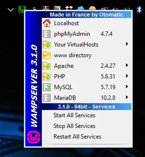 Launch WampServer's installation of phpMyAdmin