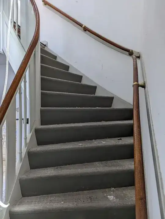 Vinyl on stairs when we bought house