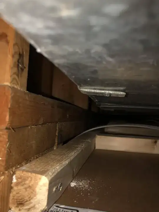 top of the back of same wall