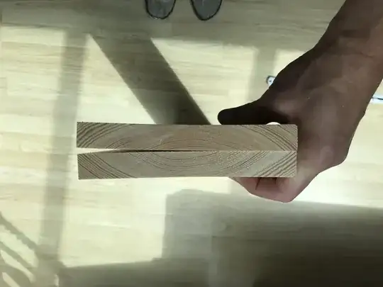 Scots Pine warping across the width