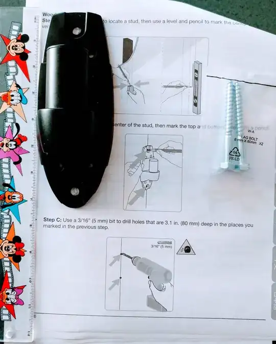 wall mount lag bolts instructions