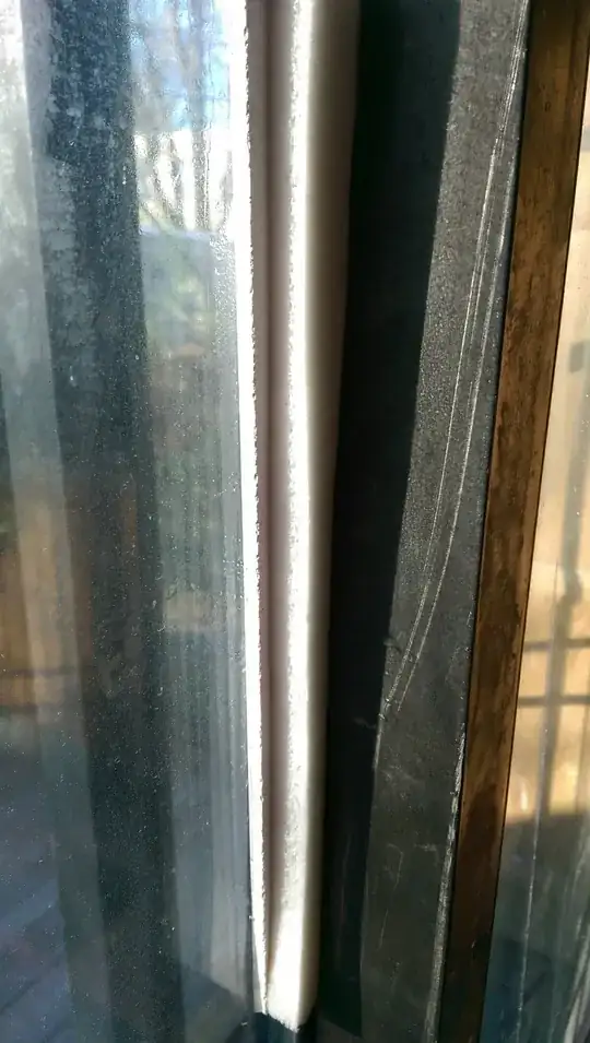 Azek is between the foam and the glass