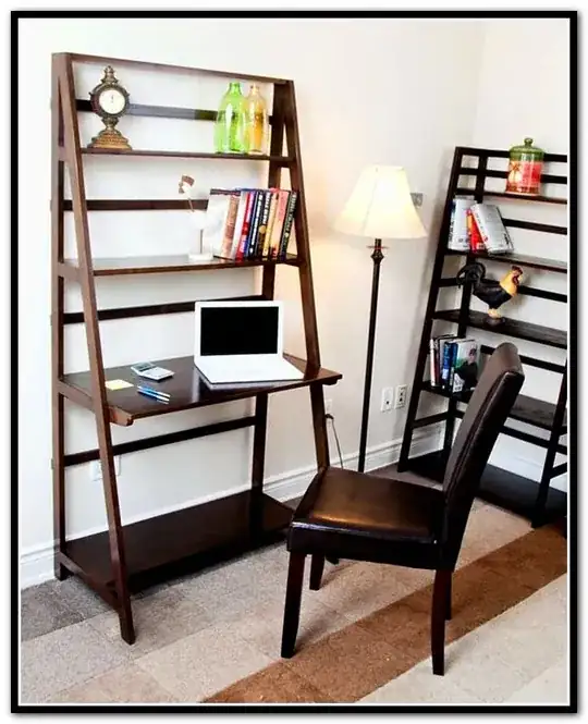 Example desk/shelf unit