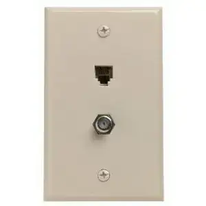 coax and rj45 wall jack plate