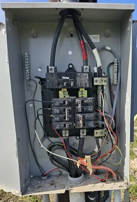main panel below meter