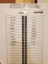 Interior panel #1 label close-up