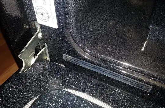 Range Door Hinge Closeup