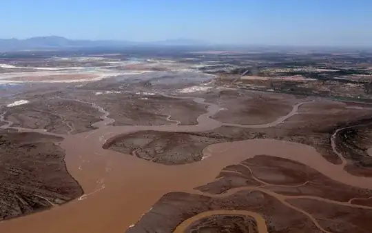 The river mingles with the tidal channels of the estuary. Photo credit: Francisco Zamora, Sonoran Institute, with aerial support from LightHawk.
