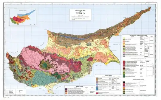 Geological map of Cyprus