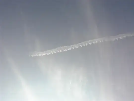 Image of a contrail that appears to suddenly start in the middle of the sky