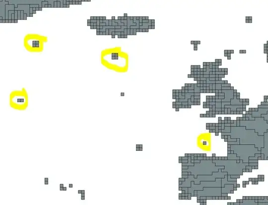 I marked the islands in question yellow