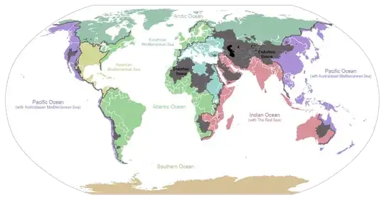 "Ocean drainage" by Citynoise at English Wikipedia - Transferred from en.wikipedia to Commons.. Licensed under Public Domain via Wikimedia Commons - https://commons.wikimedia.org/wiki/File:Ocean_drainage.png#/media/File:Ocean_drainage.png