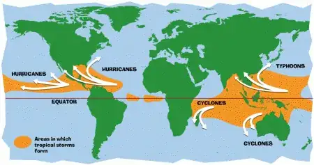 tropical cyclone map