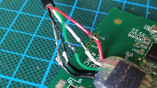 Photo of connected USB-A cable