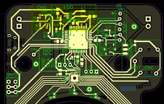 Layout with cut traces shown