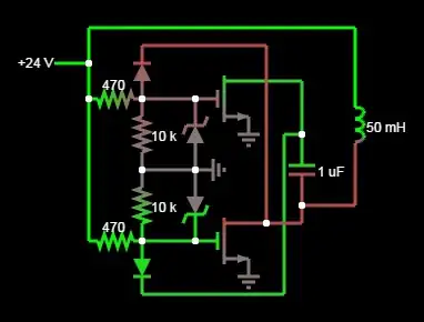 ZVS simulation in Falstad