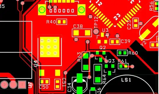 PCB layout. Bottom layer.