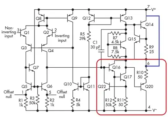 741 current limiter sink - shorted V+