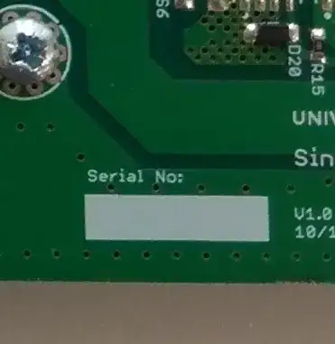 White box for serial number
