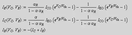 both ebers moll equations from Millman