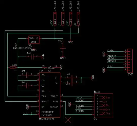 Transceiver circuit with 24 VDC