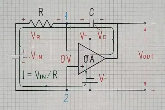 Op-amp inverting integrator