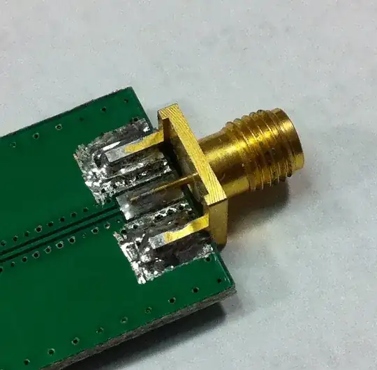 Top side of SMA connector